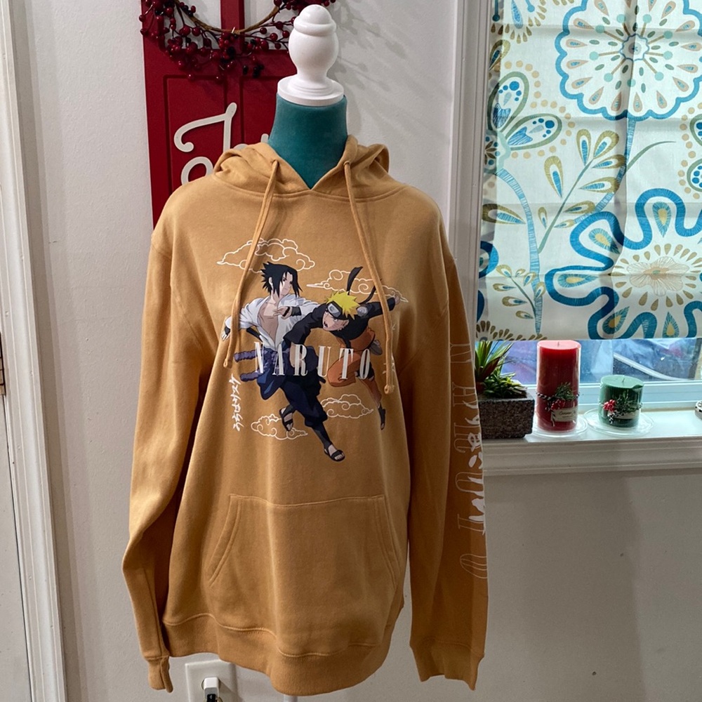 Beige Naruto Hoodie Sweatshirt Shippuden Collection , size L